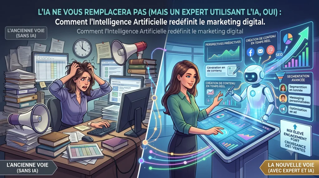 L'IA ne vous remplacera pas (mais un expert utilisant l'IA, oui) _ Comment l'Intelligence Artificielle redéfinit le marketing digital